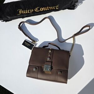 Juicy Couture Black Label Leather Flap Crossbody